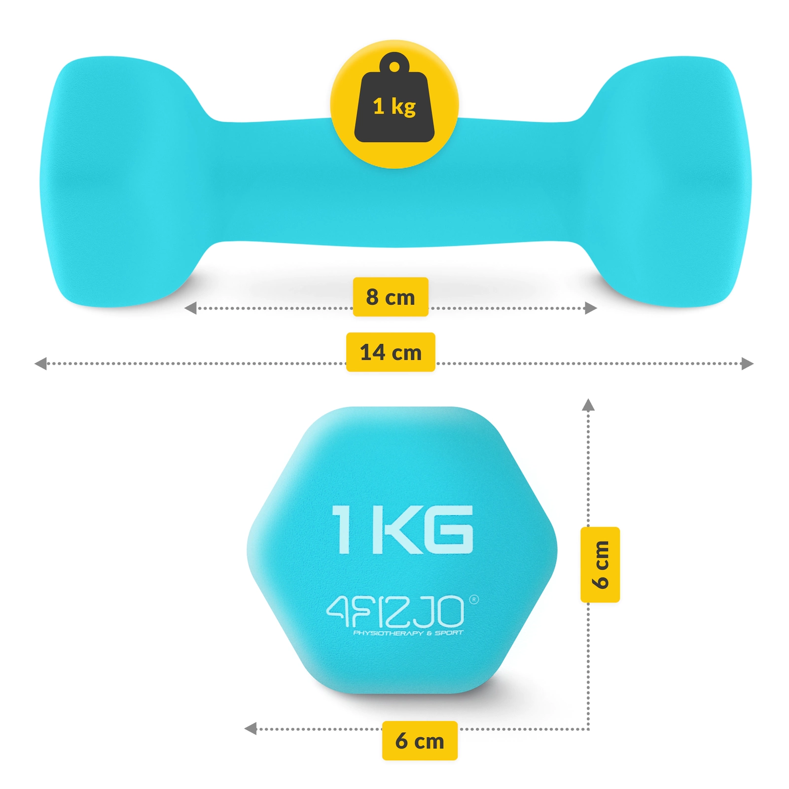Set de gantere din fontă 7 kg