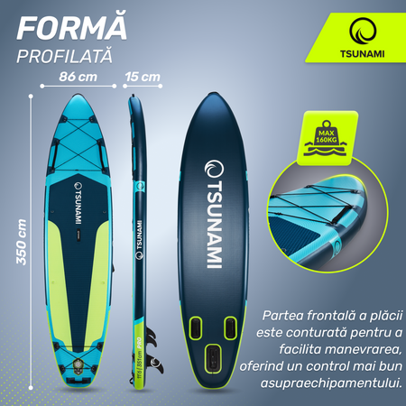 Placă SUP TSUNAMI Paddle Board 350 cm T14