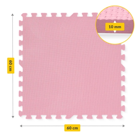 Set de 9 covorașe puzzle - „Pastel roz”