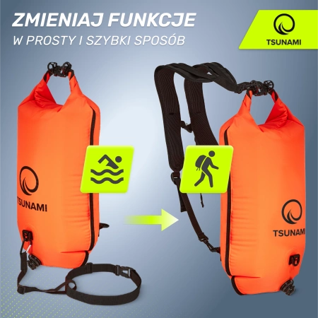 Geamandură de înot, gonflabilă + Rucsac + Buzunar uscat 3 în 1 TSUNAMI