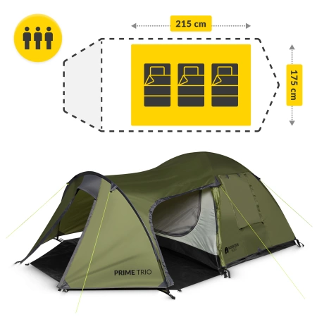 Cort turistic PRIME TRIO MOUNTAIN GOAT verde