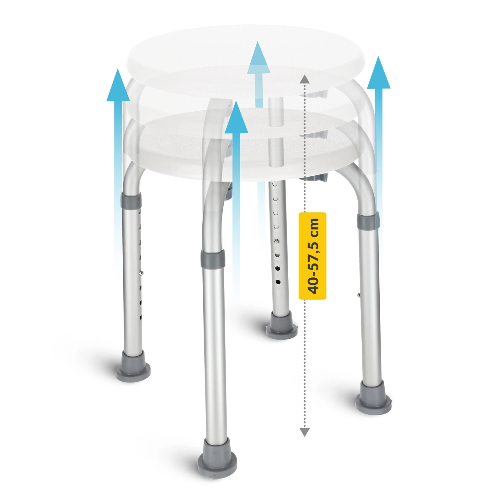Taburet de duș pivotant