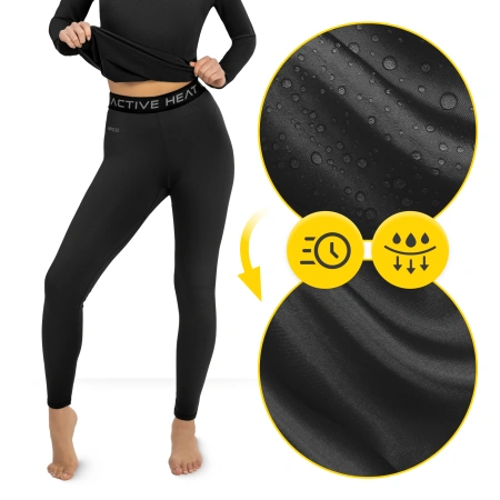 Set de îmbrăcăminte termică unisex – set negru 5-în-1, mărime M