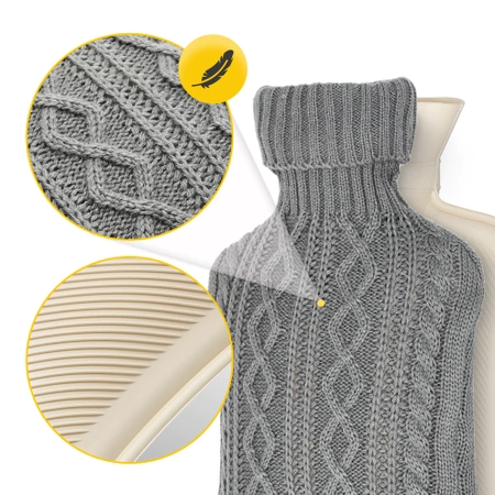 Pernă cu apă caldă cu husă, 2 L