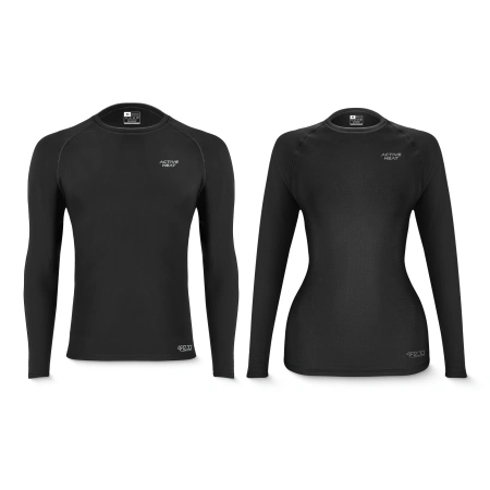 Tricou termic unisex cu mâneci lungi – negru, mărime M