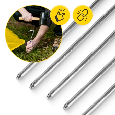 Cuie de cort din oțel 10 buc.